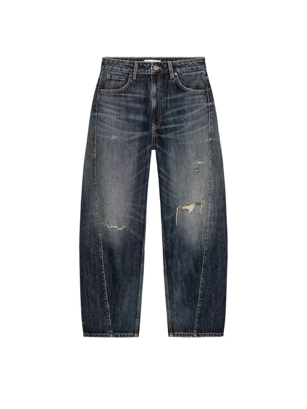ZARA TRF MID-RISE BAGGY BALLOON JEANS